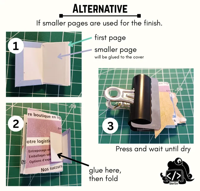 Derlin's miniature book tutorial - alternative