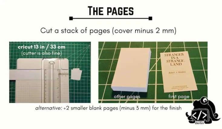 Derlin's miniature book tutorial - the pages