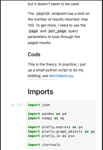 Suboptimal rendering of python notebook exported to HTML on mobile