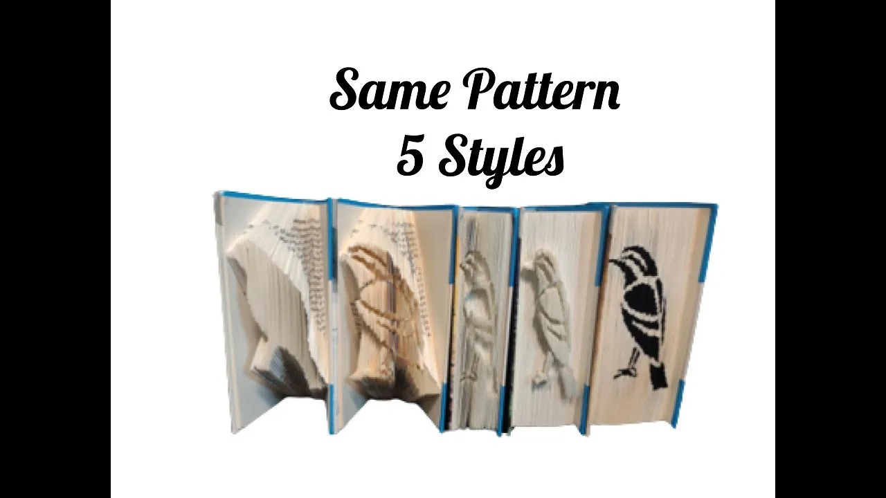 YouTube video link with intro to 5 techniques of bookfolding